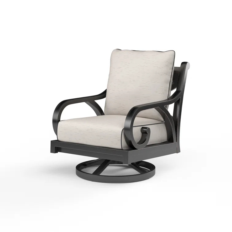 Monterey Swivel Patio Lounge Chair with Sunbrella Cushions