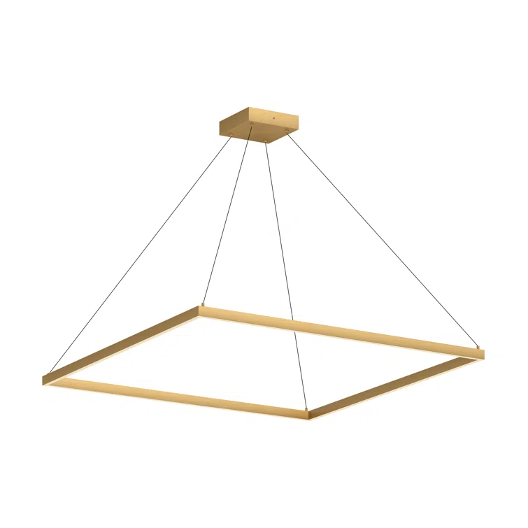 Piazza 1 - Light Brushed Gold LED Single Pendant