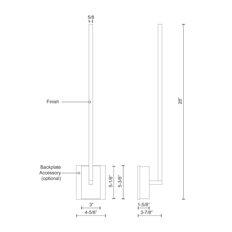 Pandora Aluminum LED Armed Sconce