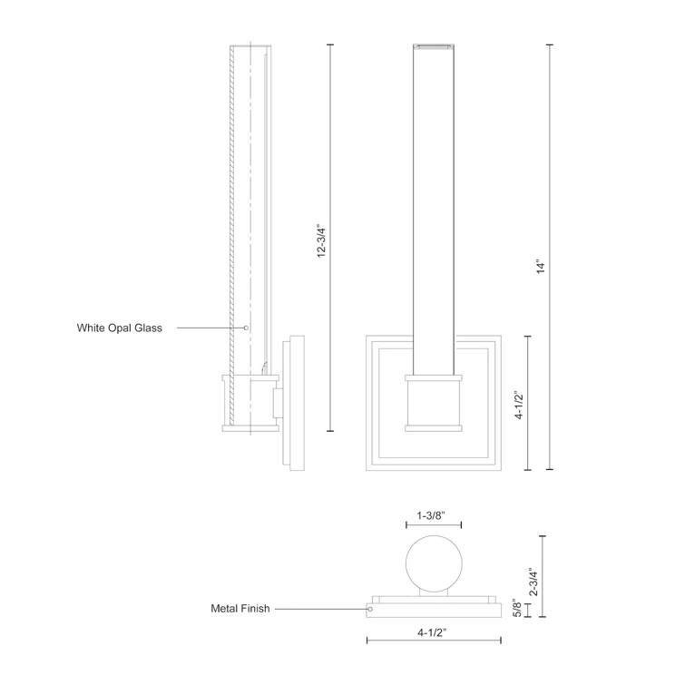 Rona Aluminum LED Wallchiere
