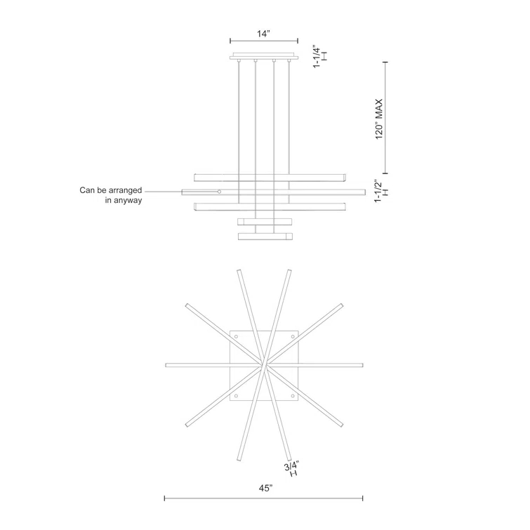Vega 5 - Light LED Kitchen Island Pendant