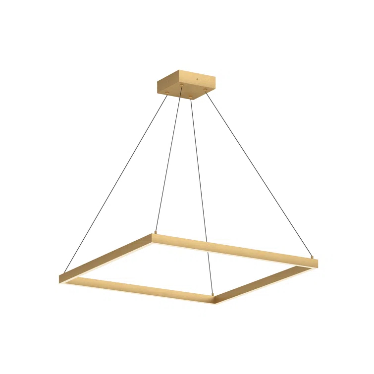 Piazza 1 - Light Brushed Gold LED Single Pendant