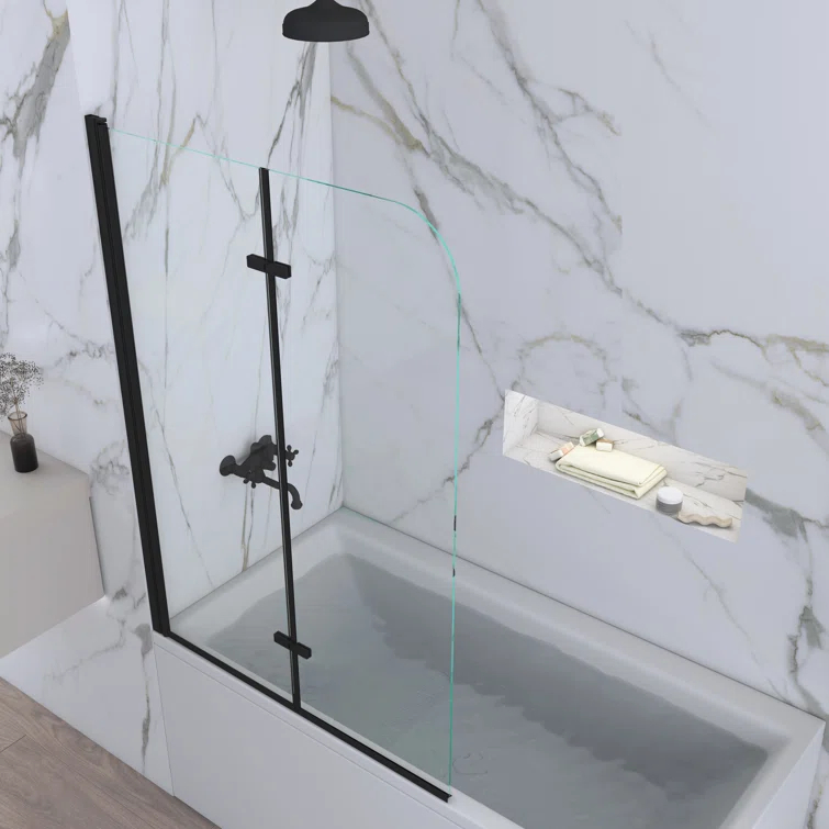 Jraty 39'' - W x 55'' H Door Frameless Tub Door with
