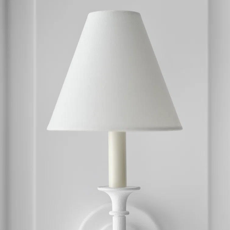 Piaf Plaster White Dimmable Iron LED Wall Sconce
