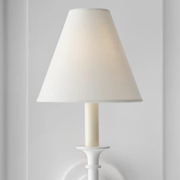 Piaf Plaster White Dimmable Iron LED Wall Sconce
