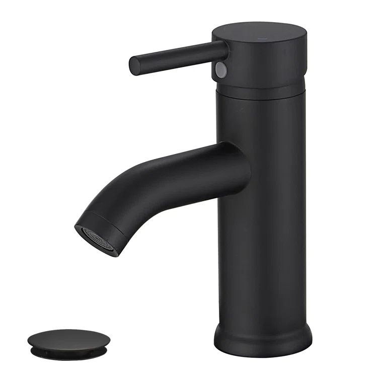 Single Hole Faucet Single-handle Bathroom Faucet with Drain Assembly