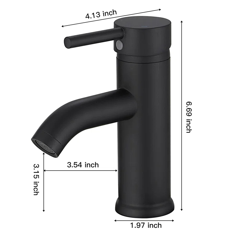Single Hole Faucet Single-handle Bathroom Faucet with Drain Assembly