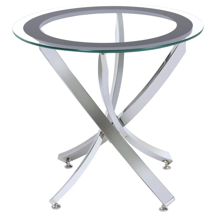 Brooke Glass Top End Table