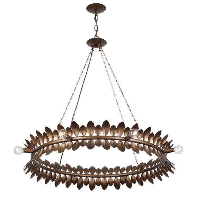 Heiress 8-Light Chandelier in Patinated Bronze by Breegan Jane