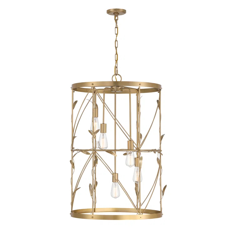 Lexington 5-Light Pendant in Burnished Brass
