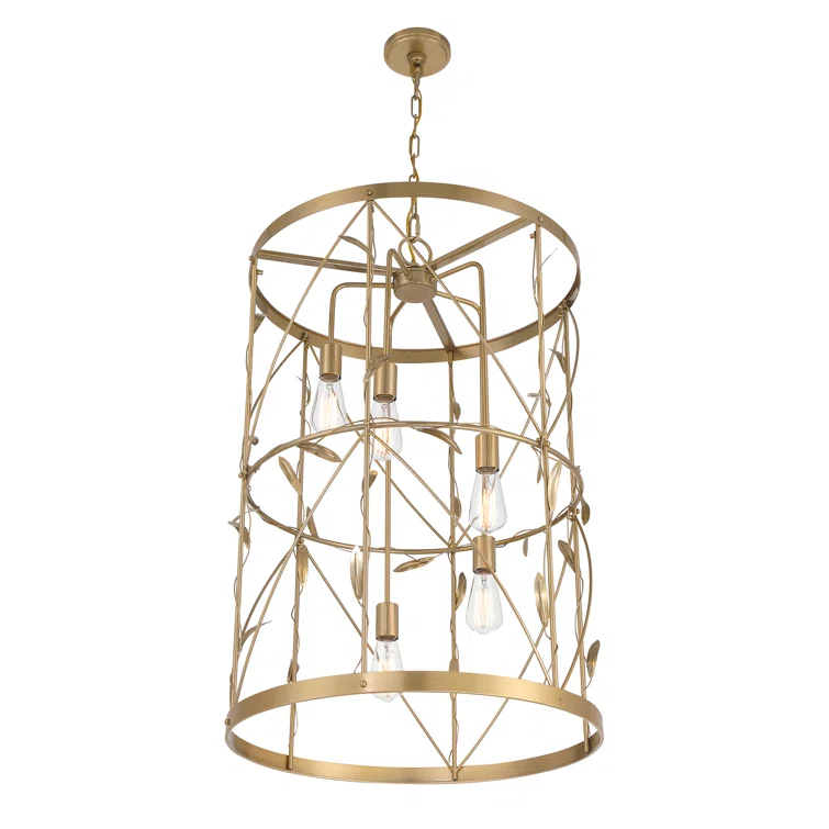 Lexington 5-Light Pendant in Burnished Brass