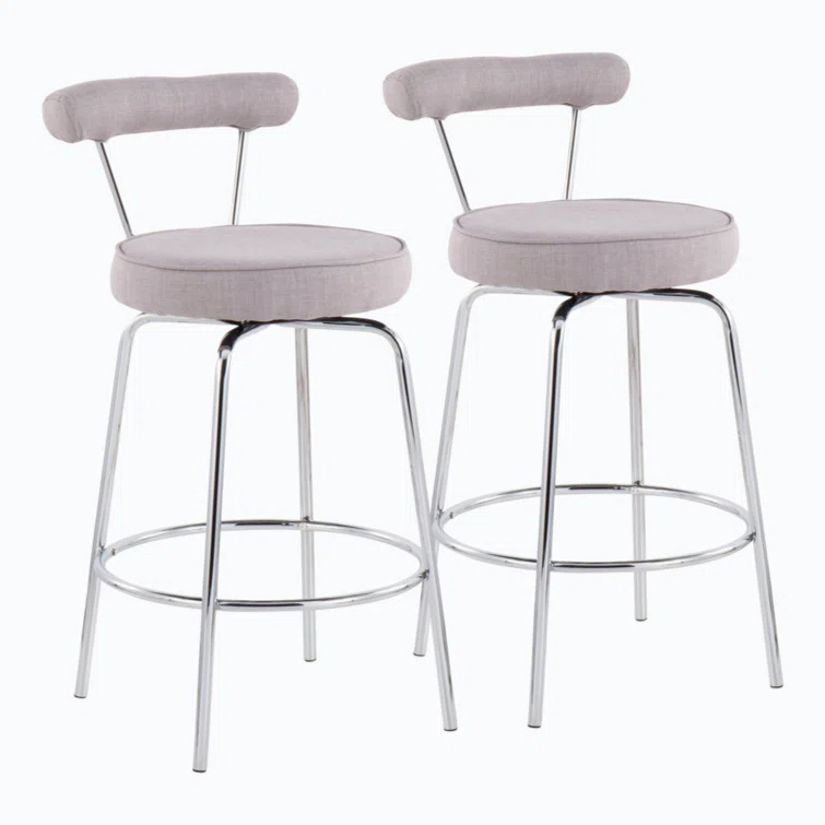 Wenty Upholstered Counter Extra Tall Stool with Metal Frame (Set of 2)