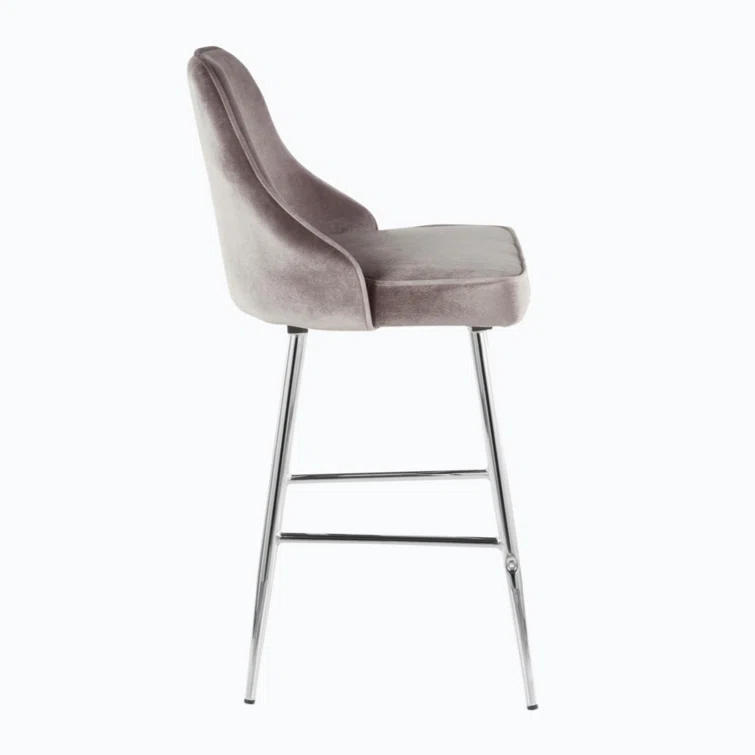 Wenty Upholstered Counter Stool with Metal Frame (Set of 2)