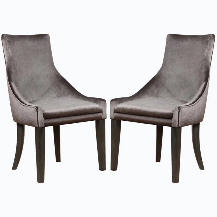 Wenty 38'' H Wood+Fabric Upholstered Side Chair (Set of 2)