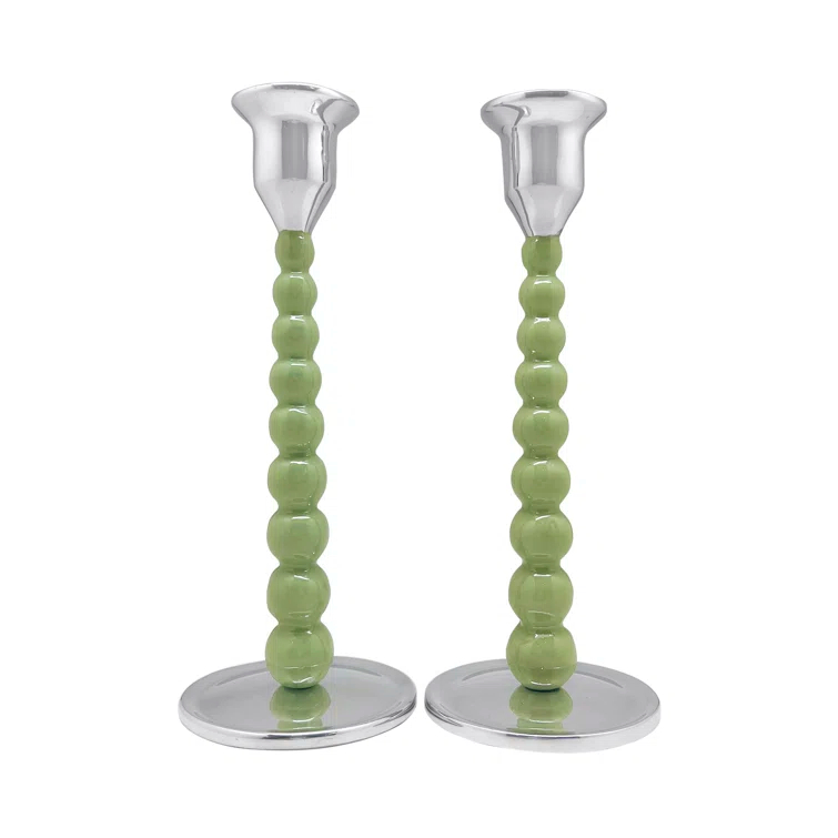 Mariposa Aluminum Tabletop Candlestick (Set of 2)