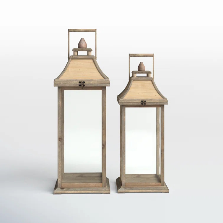 2 Piece Table Top Lantern Set