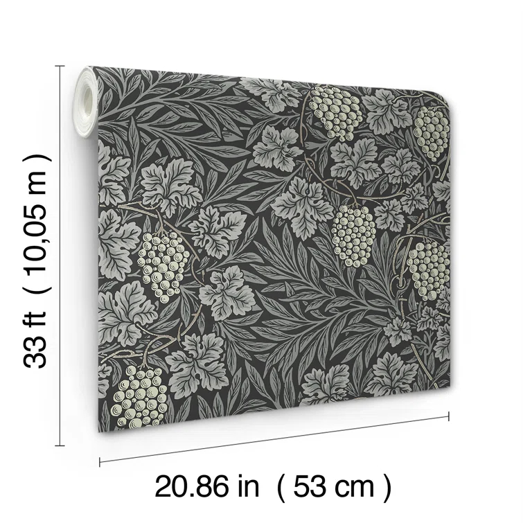 Vine Modern Floral Wallpaper