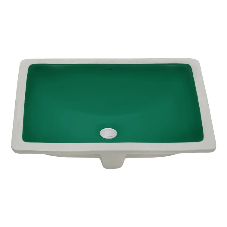 Ruvati 17 x 12 inch Undermount Bathroom Rectangular Porcelain Ceramic Sink with Overflow