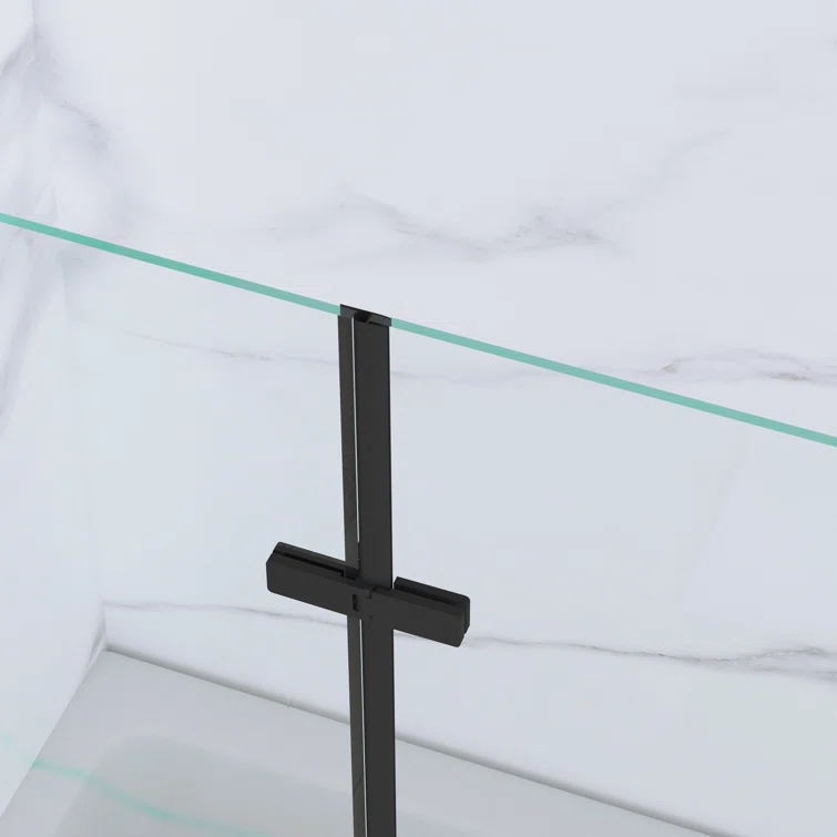 Jraty 47.2" W x 55" H Frameless Tub Door
