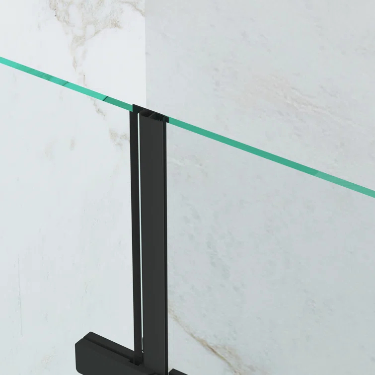Jraty Glass 43" W x 55" H Frameless Tub Door