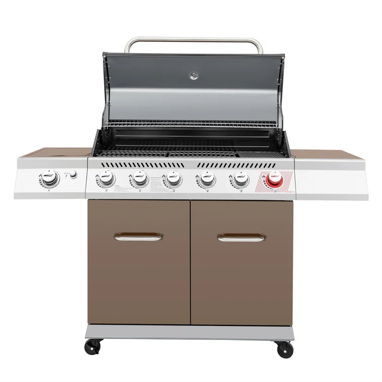 Royal Gourmet 6 - Burner Freestanding Liquid Propane 74000 BTU Gas Grill with Cabinet