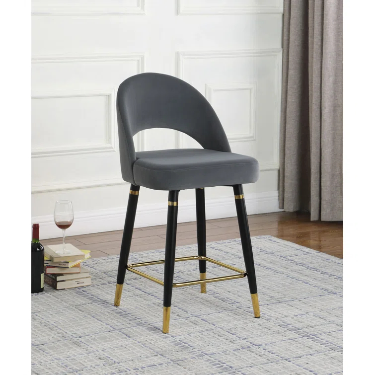 Antionette Arched Back Upholstered Counter Height Stools (Set Of 2)