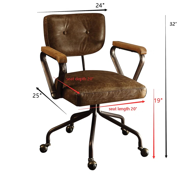 Hallie Genuine Leather Office Chair