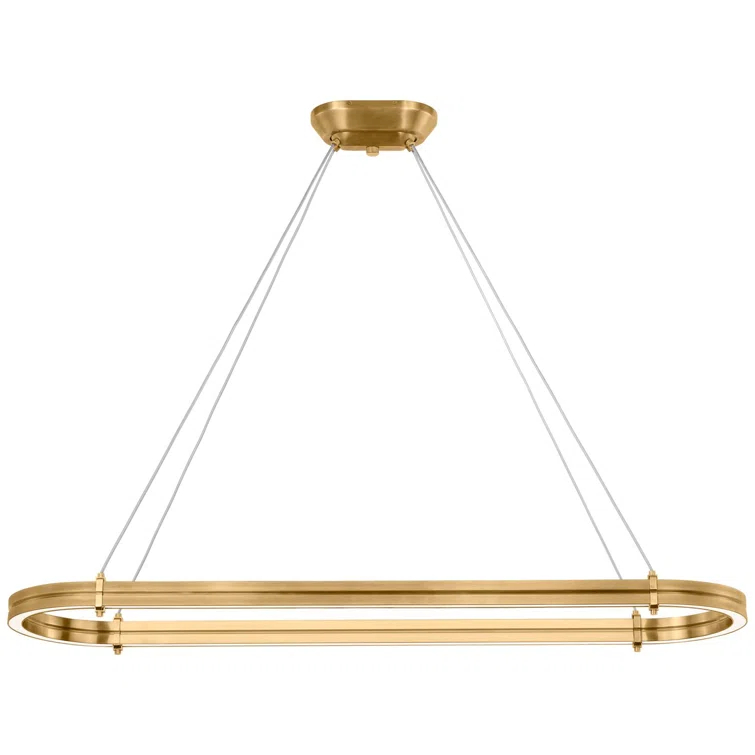 Paxton Natural Brass 54" LED Linear Chandelier