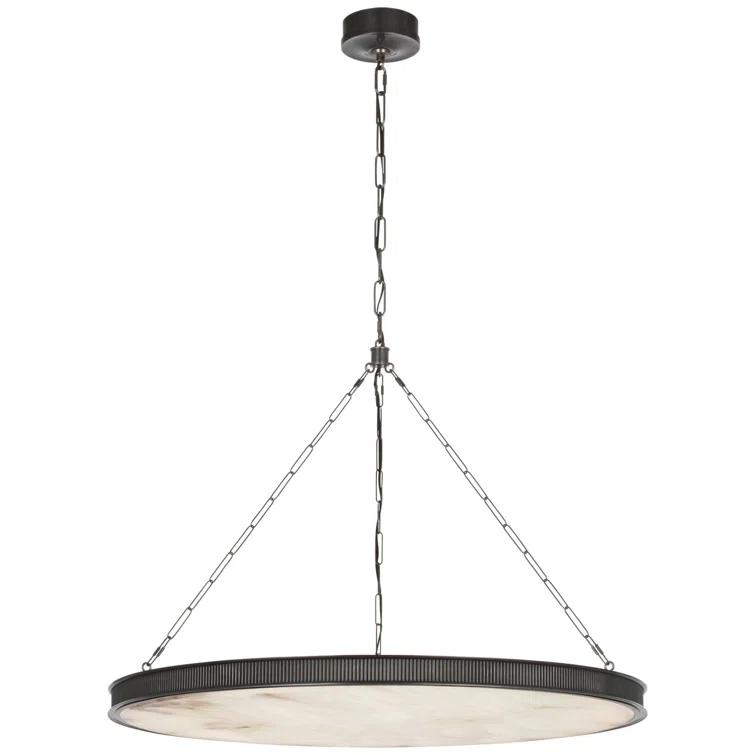 Matthew Bronze 3-Light LED Chandelier with Alabaster Shade