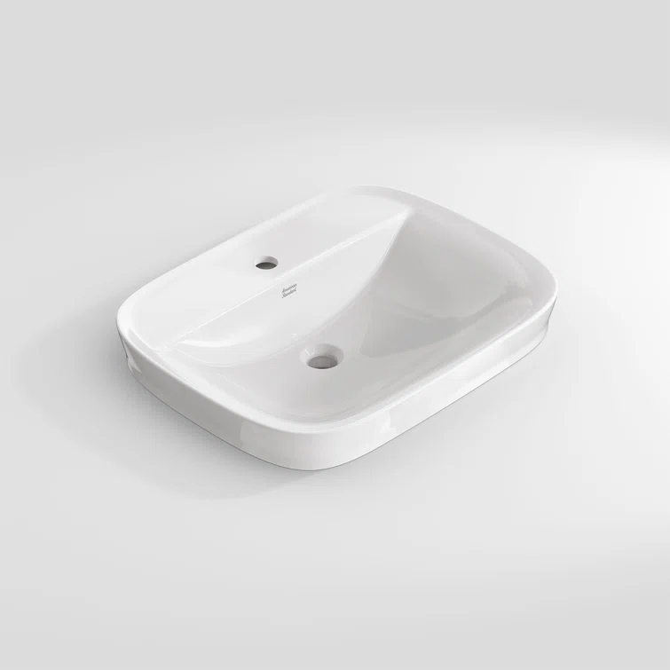 American Standard Aspirations 18'' Vitreous China Rectangular Bathroom Sink with Faucet and Overflow