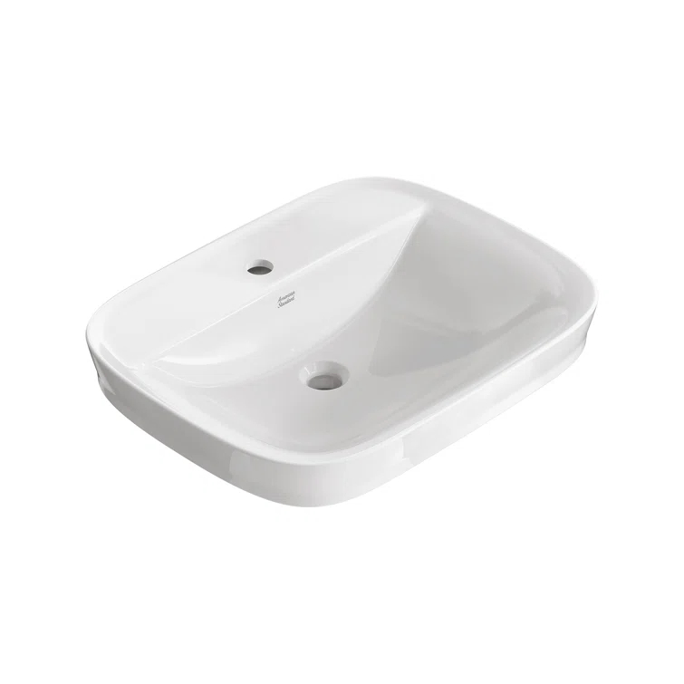 American Standard Aspirations 18'' Vitreous China Rectangular Bathroom Sink with Faucet and Overflow