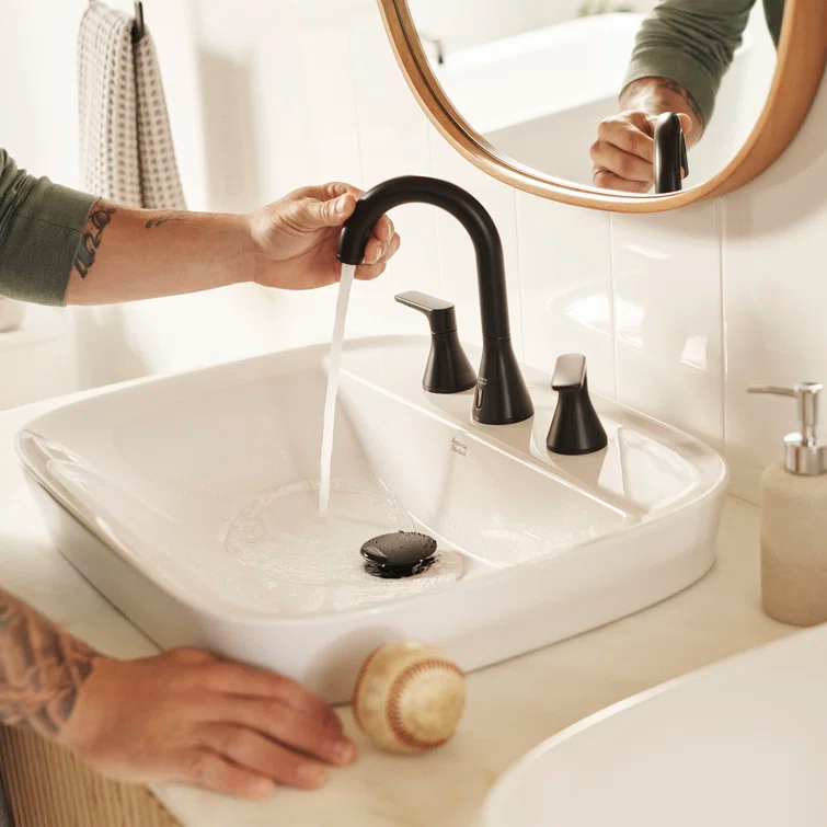 American Standard Aspirations 18'' Vitreous China Rectangular Bathroom Sink with Faucet and Overflow