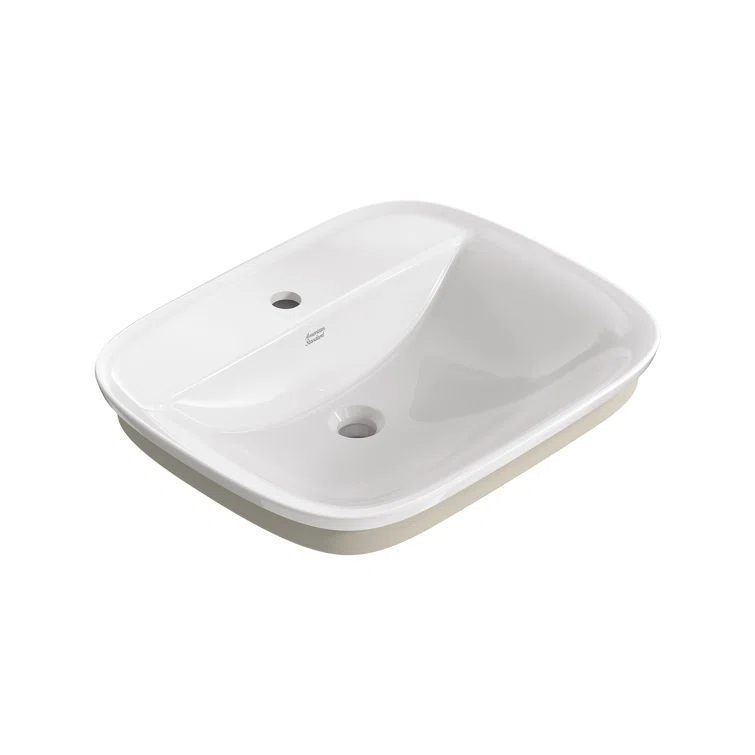 American Standard Aspirations 18'' Vitreous China Rectangular Bathroom Sink with Faucet and Overflow