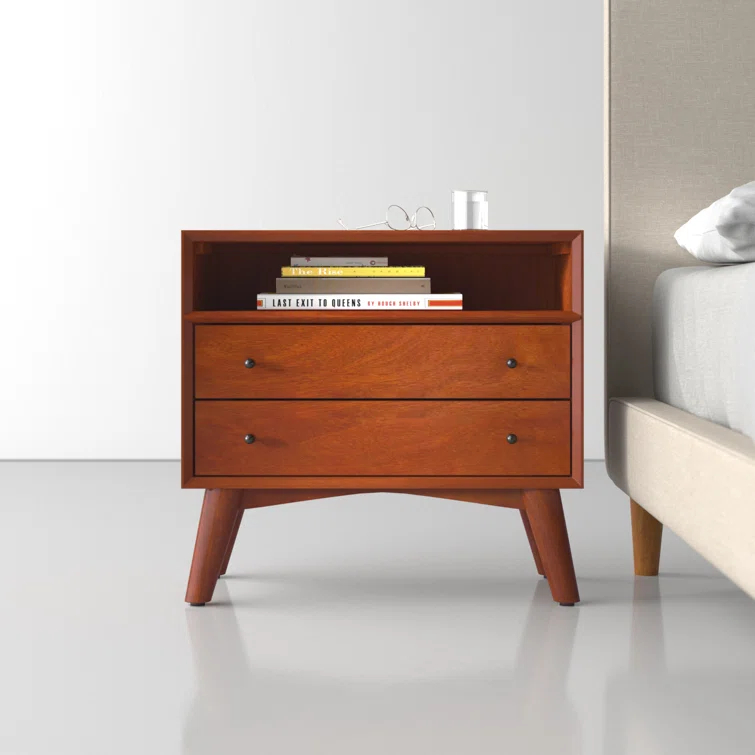 Williams 2-Drawer Nightstand with Shelf