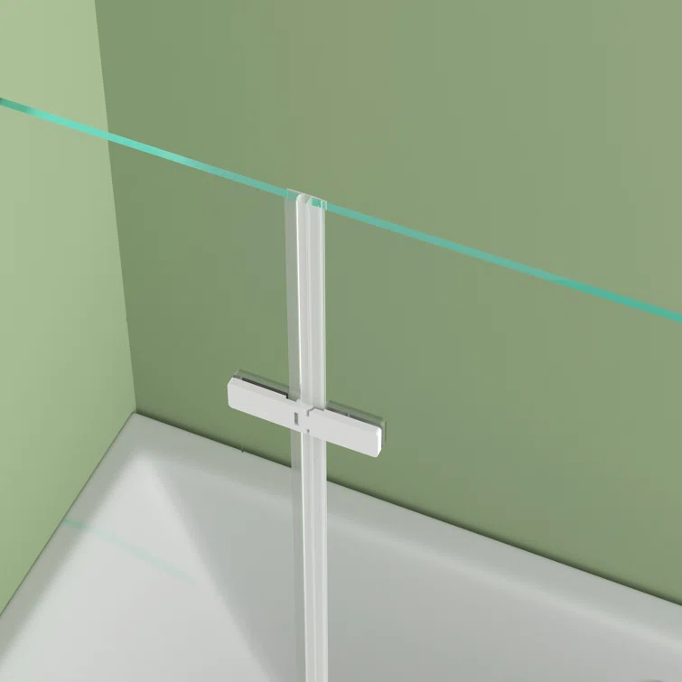 Jraty 47.2" W x 55" H Frameless Tub Door