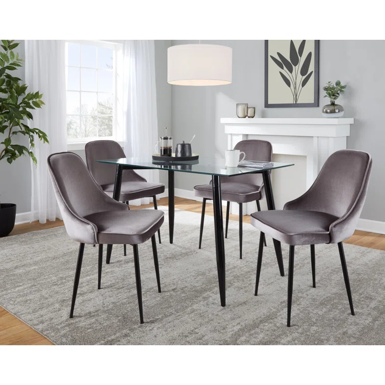 4 - Person Glass Top Four Leg Dining Set