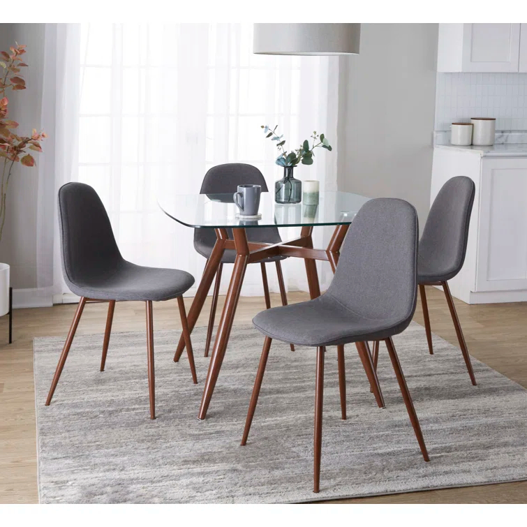 4 - Person Glass Top Four Leg Dining Set