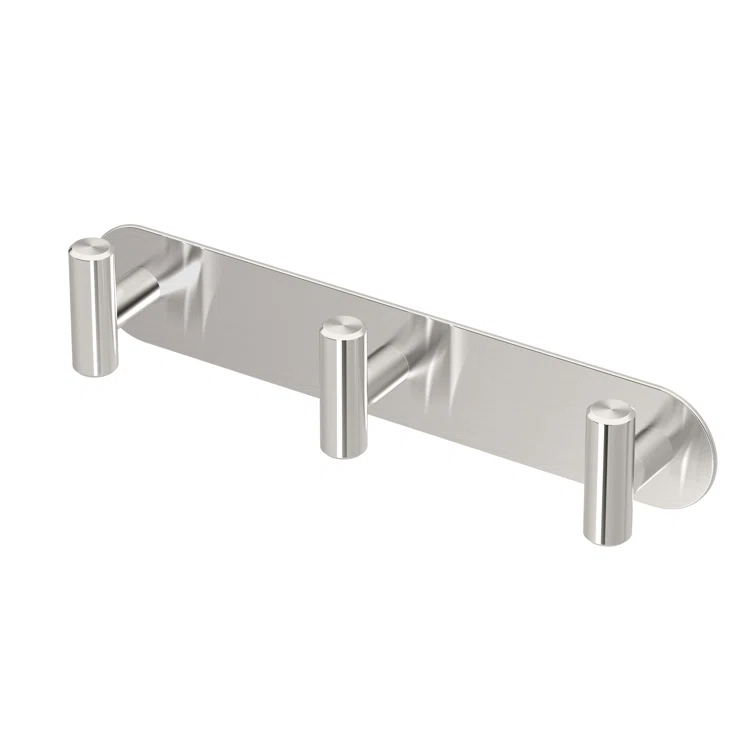 Latitude II Wall Mounted Towel and Robe Hook Rack with 3 Hooks