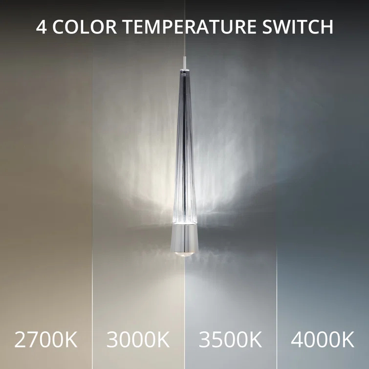 Chrome Glass LED Mini Pendant Light for Indoor/Outdoor Island