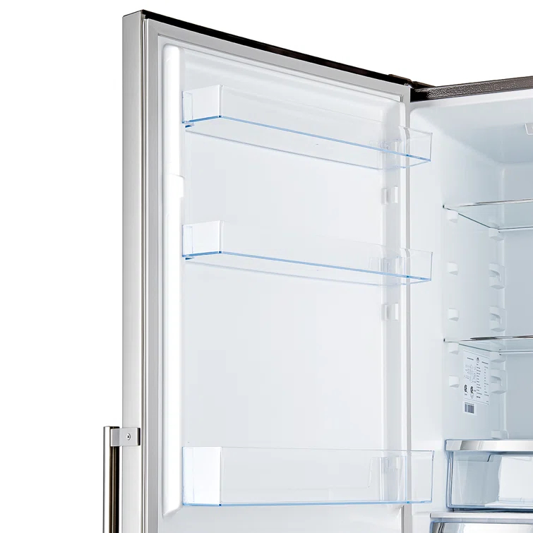 Guardia 46.8-Inch Side-by-Side Bottom Freezer Refrigerator Stainless Steel, 21.6 cu.ft.