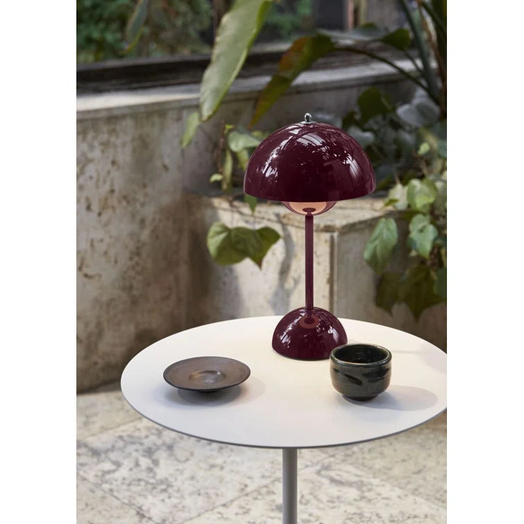 Flowerpot Portable LED Table Lamp Dark Plum