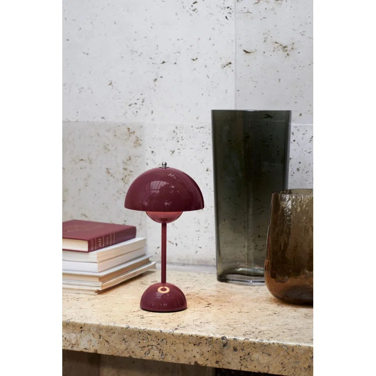 Flowerpot Portable LED Table Lamp Dark Plum
