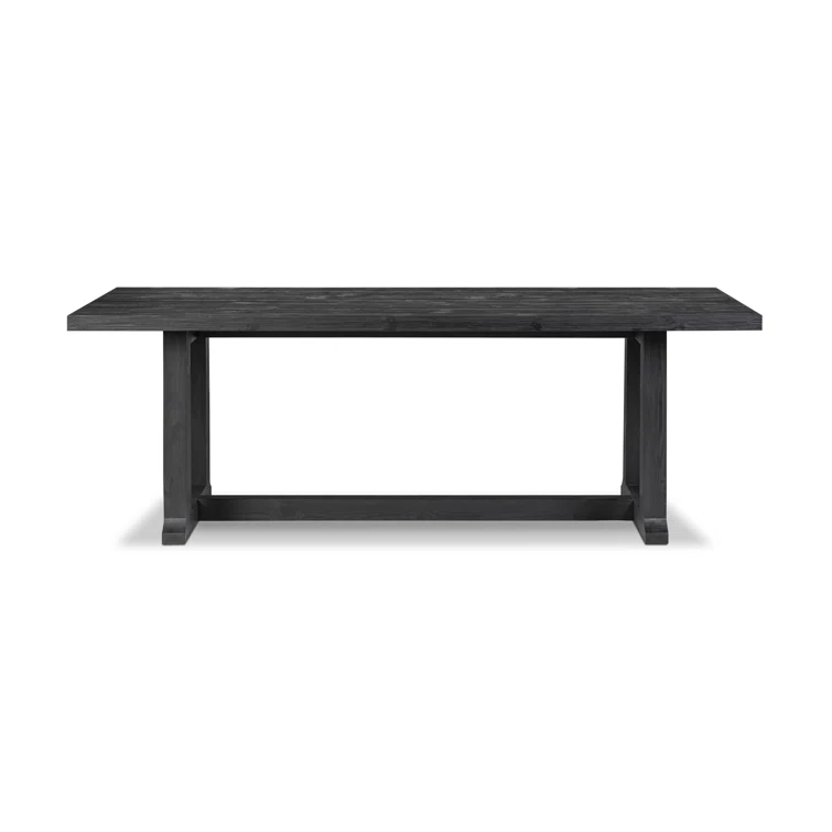 Otto Black Pine Extendable Rectangular Dining Table