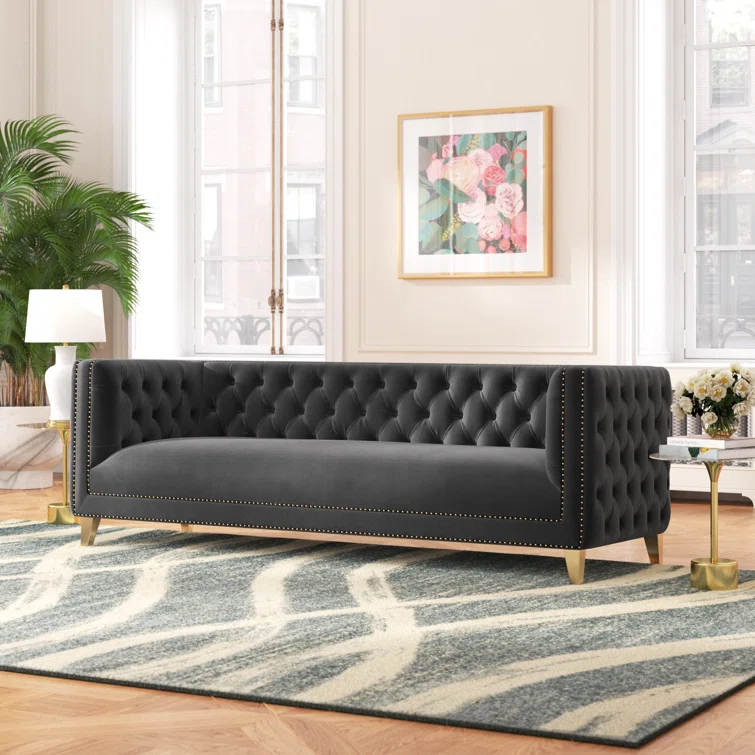 Sickels 90'' Velvet Sofa