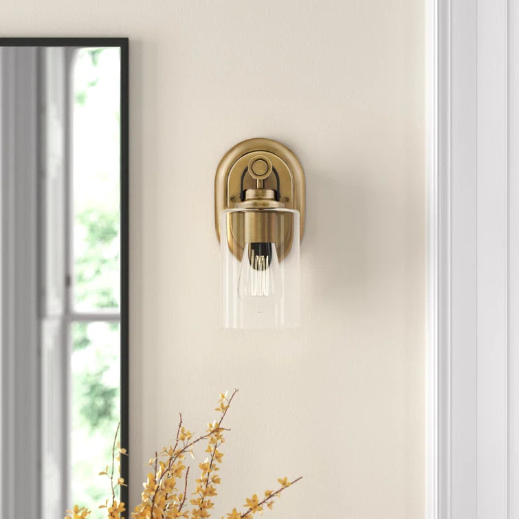 April Single Transparent Dimmable Bath Sconce