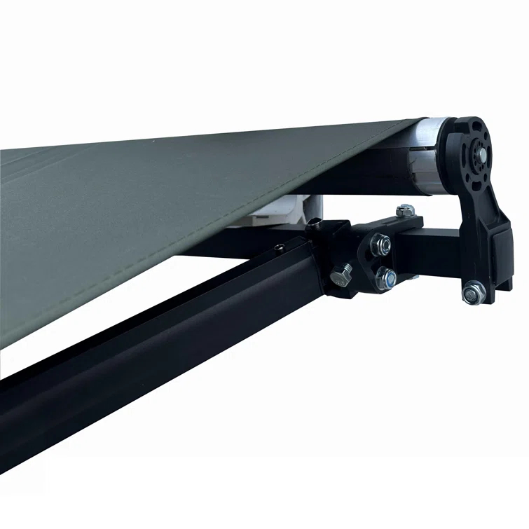 ALEKO Motorized Retractable Outdoor Awning with White Frame