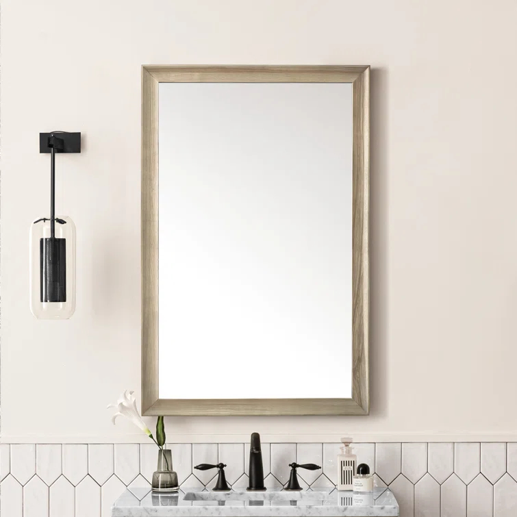 Glenbrooke Solid Wood Flat Wall Mirror