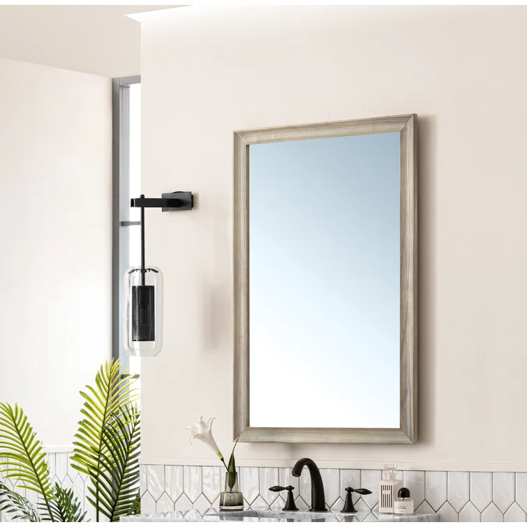 Glenbrooke Solid Wood Flat Wall Mirror