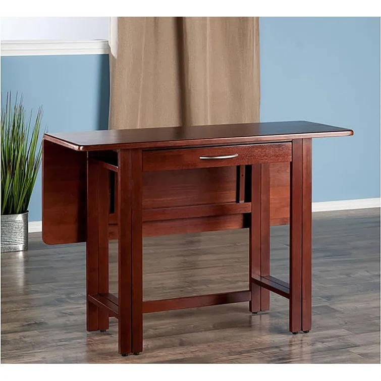 41.73'' Solid Wood Rectangular Folding Table