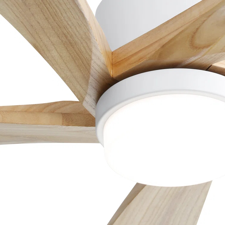 Sofucor 52" 5-Solid Blade Smart Modern Ceiling Fan with LED Light，Remote